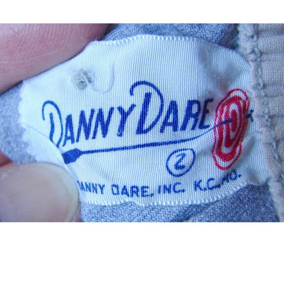 Authentic Vintage 1950's Danny Dare Boys Suspender Pants, Size 2, Gray - Picture 6 of 7